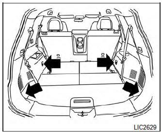 Cargo area luggage hooks