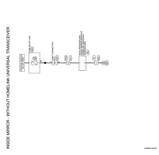 Wiring Diagram - Without Homelink Universal Transceiver