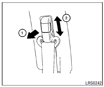 Shoulder belt height adjustment (front seats)