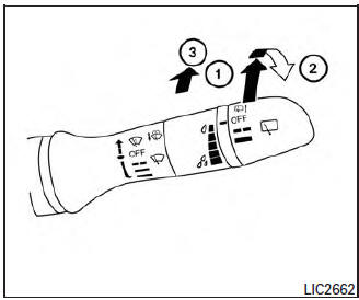 Rear window wiper and washer switch