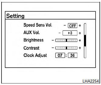 Adjusting the screen