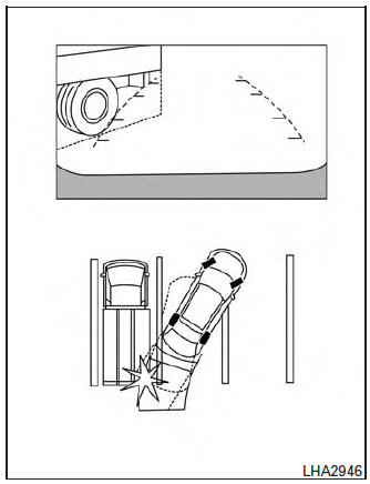 Backing up near a projecting object