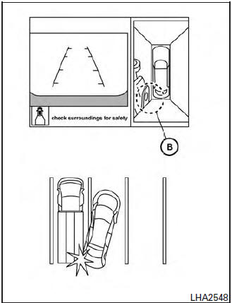 Backing up near a projecting object