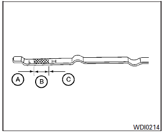 Checking engine oil level