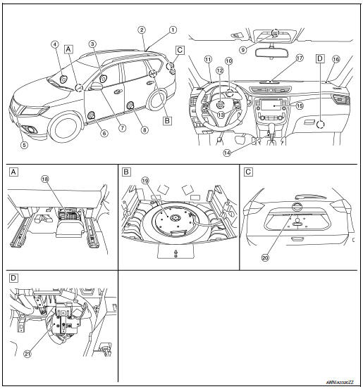 Nissan Rogue Service Manual: System description - Navigation with bose -  Audio, Visual & Navigation System - Driver information & multimedia  Nissan Rogue