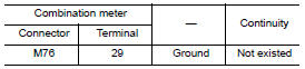 Check circuit between combination meter and sport mode switch (2)