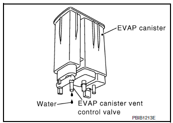 Check if EVAP canister is saturated with water