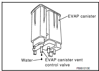 Check if EVAP canister is saturated with water