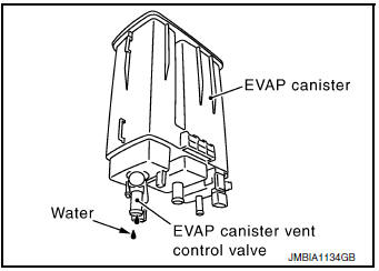 Check if EVAP canister is saturated with water