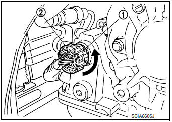 Removal and installation procedure for cvt unit connector