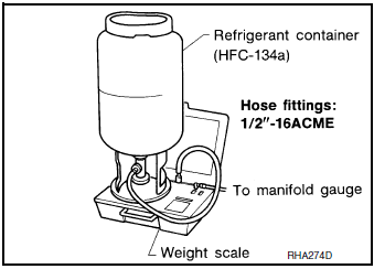 Refrigerant weight scale