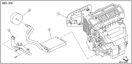 Heater core : exploded view