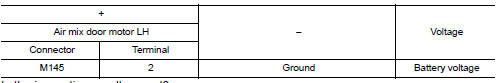 Check air mix door motor lh power supply