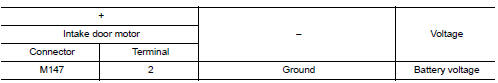 Check intake door motor power supply