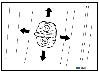 Door striker adjustment