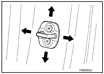 Door striker adjustment