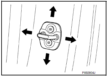 Door striker adjustment