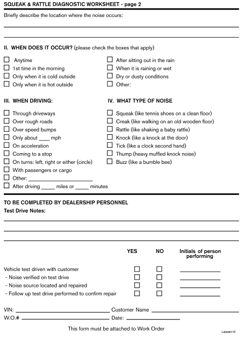 Diagnostic Worksheet