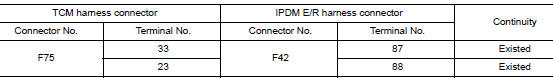 Check harness continuity (open circuit