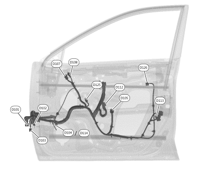 Front door rh harness