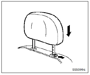 Nissan Rogue. Head restraints/headrests