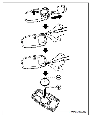 Nissan Rogue Intelligent Key battery replacement