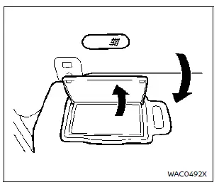 Nissan Rogue vanity mirror light