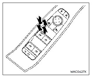 Nissan Rogue. Power windows