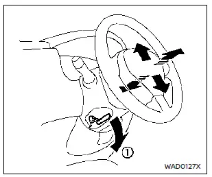 Nissan Rogue. Tilt and telescopic operation