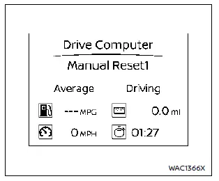 Nissan Rogue. Trip computer