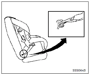 Nissan Rogue : fixation du dispositif de retenue pour enfant montée sur une sangle LATCH