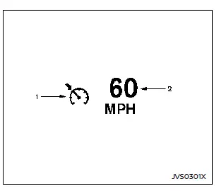 Affichage du régulateur de vitesse conventionnel Nissan Rogue