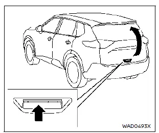 Démonstration détaillée de l'ouverture manuelle du hayon arrière du Nissan Rogue par soulèvement assisté