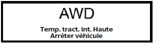 Température transmission intégrale élevée - arrêter le véhicule (Nissan Rogue)