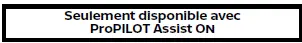 Nissan Rogue - Fonction disponible uniquement avec ProPILOT Assist activé