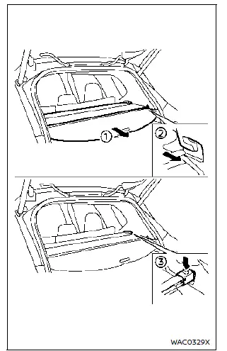 Vue rapprochée du crochet de maintien pour vêtements Nissan Rogue