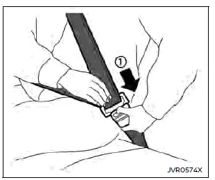 Nissan Rogue : ceinture de sécurité à trois points, ceinture-baudrier sur l’épaule et sangle basse sur les hanches