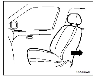 Nissan Rogue : installation d'un siège enfant face à la route avec la ceinture de sécurité – étape 1 (siège passager avant)