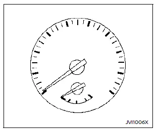 Nissan Rogue – exemple : affichage du compteur de vitesse et du compteur kilométrique