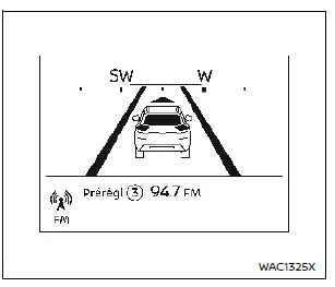 Menu accueil de l'écran d'information Nissan Rogue