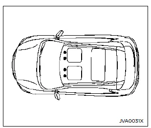 Crochets de positionnement des tapis de sol et ceintures de sécurité Nissan Rogue