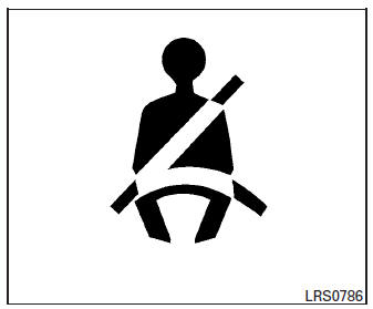 Seat belt warning light