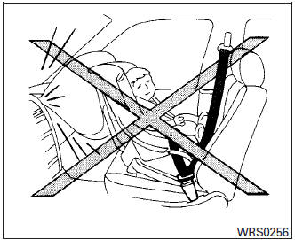 Rear-facing child restraint installation using the seat belts