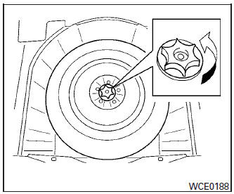 Getting the spare tire and tools (if so equipped)