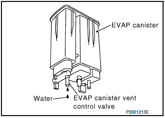 Check if EVAP canister saturated with water