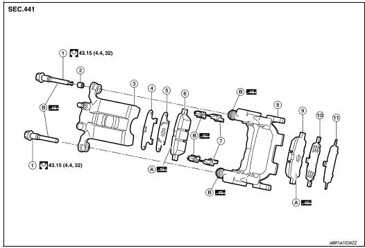 Brake pad : exploded view