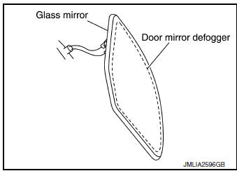 Door mirror defogger